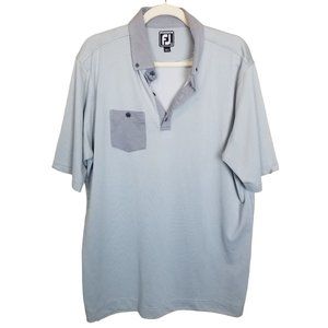 FootJoy Mens XL Gray Short Sleeves Athletic Fit Po